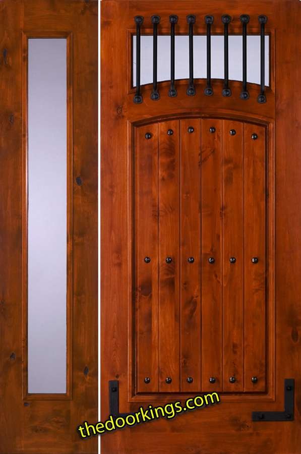 sw64 knotty alder with one sw50 sidelite